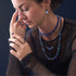 Milky Way | .925 Sterling Silver Gunmetal | Galaxy Glass Infinity Clasp Necklace